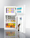 19" Wide 2-Door Refrigerator-Freezer, ADA Height
