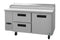 Refrigerator, Two Section Pizza Prep Table, Drawer/Door Combo