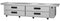 Refrigerator, Two Section Chef Base Prep Table, Stainless Drawers