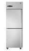 Refrigerator, Single Section Upright, Half Stainless Doors
