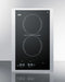 15" Wide 230V 2-Burner Radiant Cooktop