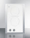 15" Wide 230V 2-Burner Radiant Cooktop