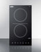 12" Wide 115V 2-Burner Radiant Cooktop