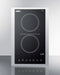 15" Wide 115V 2-Burner Radiant Cooktop