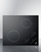 21" Wide 230V 2-Burner Radiant Cooktop