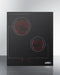 18" Wide 220V 2-Burner Radiant Cooktop