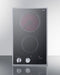 12" Wide 220/240V 2-Burner Radiant Cooktop