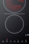 12" Wide 230V 2-Burner Radiant Cooktop
