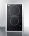 15" Wide 230V 2-Burner Radiant Cooktop