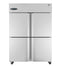 Refrigerator, Two Section Upright, Half Stainless Doors with Lock