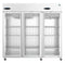 Refrigerator, Three Section Upright, Full Glass Doors with Lock