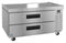 Refrigerator, Single Section Chef Base Prep Table, Stainless Drawers