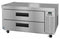 Refrigerator, Single Section Chef Base Prep Table, Stainless Drawers