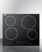 24" Wide 230V 4-Burner Radiant Cooktop