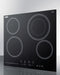 24" Wide 230V 4-Burner Radiant Cooktop