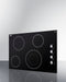 30" Wide 208-240V 4-Burner Radiant Cooktop