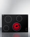 30" Wide 208-240V 4-Burner Radiant Cooktop
