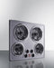 24" Wide 240V 4-Burner Coil Cooktop