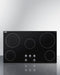 36" Wide 208-240V 5-Burner Radiant Cooktop