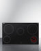 36" Wide 208-240V 5-Burner Radiant Cooktop