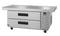 Refrigerator, Single Section Chef Base Prep Table, Stainless Drawers