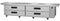 Refrigerator, Two Section Chef Base Prep Table, Stainless Drawers