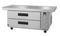 Refrigerator, Single Section Chef Base Prep Table, Stainless Drawers