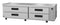Refrigerator, Two Section Chef Base Prep Table, Stainless Drawers