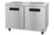 Freezer, Two Section Undercounter, Stainless Doors