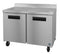 Freezer, Two Section Worktop, Stainless Doors