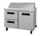 Refrigerator, Two Section Sandwich Prep Table, Drawer/Door Combo