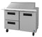 Refrigerator, Two Section Mega Top Prep Table, Drawer/Door Combo
