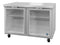 Refrigerator, Two Section Undercounter, Full Glass Doors