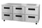 Refrigerator, Three Section Undercounter, Stainless Drawers