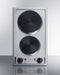 12" Wide 115V 2-Burner Solid Disk Cooktop