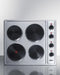 24" Wide 230V 4-Burner Solid Disk Cooktop