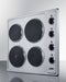24" Wide 230V 4-Burner Solid Disk Cooktop