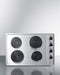30" Wide 208/240V 4-Burner Solid Disk Cooktop