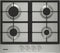 24" 4 Burner Built-In Gas Cooktop, Front Controls
