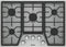 30" 5 Burner Built-In Gas Cooktop, Front Controls