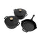 5-Piece Enameled Cast Iron Cookware Set in Black Matte