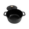 5-Piece Enameled Cast Iron Cookware Set in Black Matte