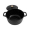 5-Piece Enameled Cast Iron Cookware Set in Black Matte