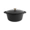 5-Piece Enameled Cast Iron Cookware Set in Black Matte