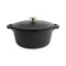 5-Piece Enameled Cast Iron Cookware Set in Black Matte