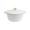 5-Piece Enameled Cast Iron Cookware Set in White Matte