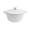 5-Piece Enameled Cast Iron Cookware Set in White Matte
