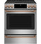 Front Control Electric Knobs And Handles - Brushed Copper
