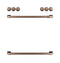Front Control Gas Knobs And Handles - Brushed Copper
