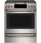Front Control Gas Knobs And Handles - Brushed Copper